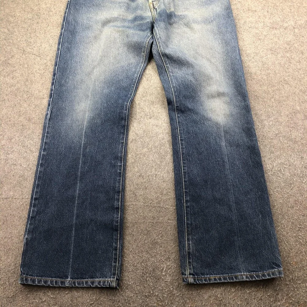 Vintage Levis 517 Jeans Mens 36x30 Slim Bootcut Denim Distressed Whiskered